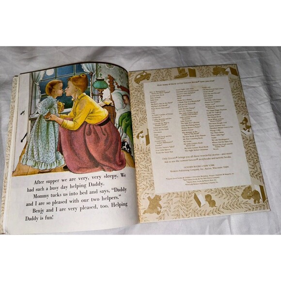 Little Golden Book : We Help Daddy Mini Stein HC 1962 305-51 - Picture 11 of 11